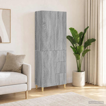 Cabinet Set 2 pcs Grey Sonoma 66 x 34.5 x 90 cm Engineered Wood
