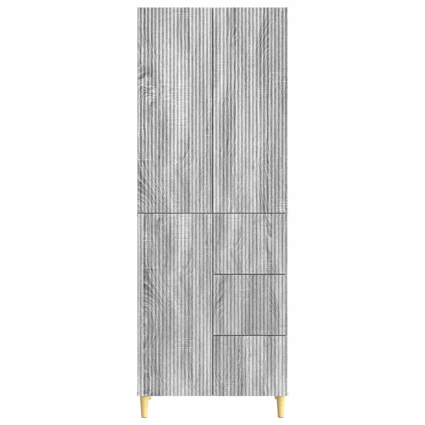 Cabinet Set 2 pcs Grey Sonoma 66 x 34.5 x 90 cm Engineered Wood