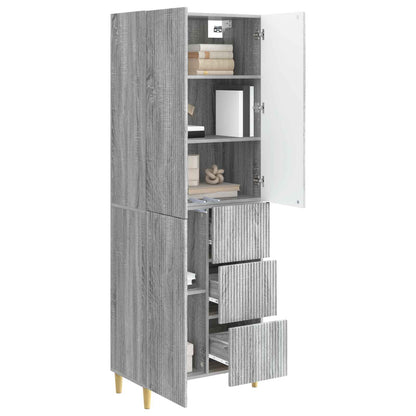 Cabinet Set 2 pcs Grey Sonoma 66 x 34.5 x 90 cm Engineered Wood