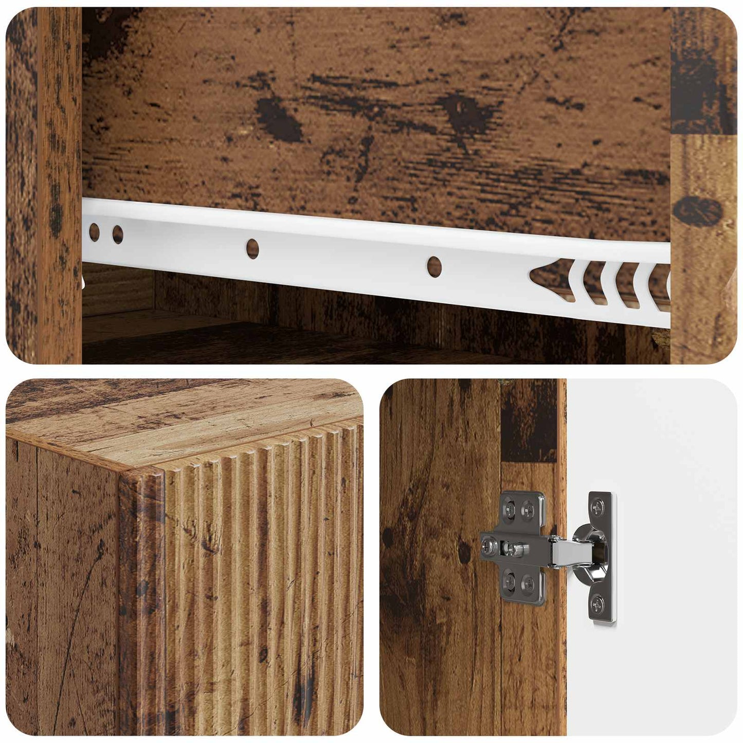 Cabinet Set 2 pcs Engineered Wood