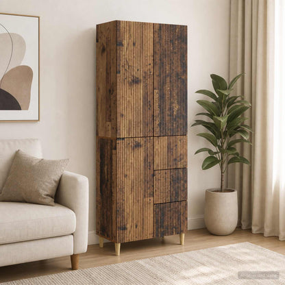Cabinet Set 2 pcs 66 x 34.5 x 90 cm Engineered Wood