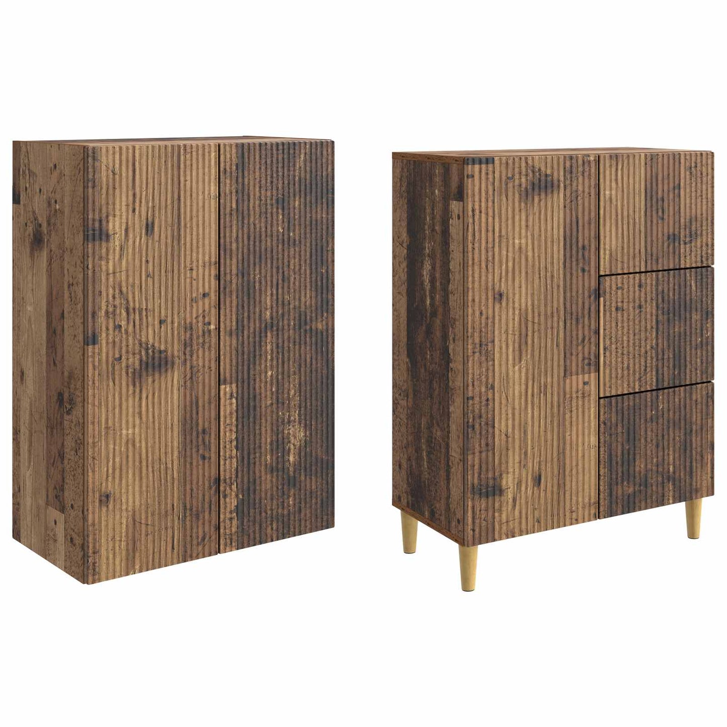 Cabinet Set 2 pcs Engineered Wood