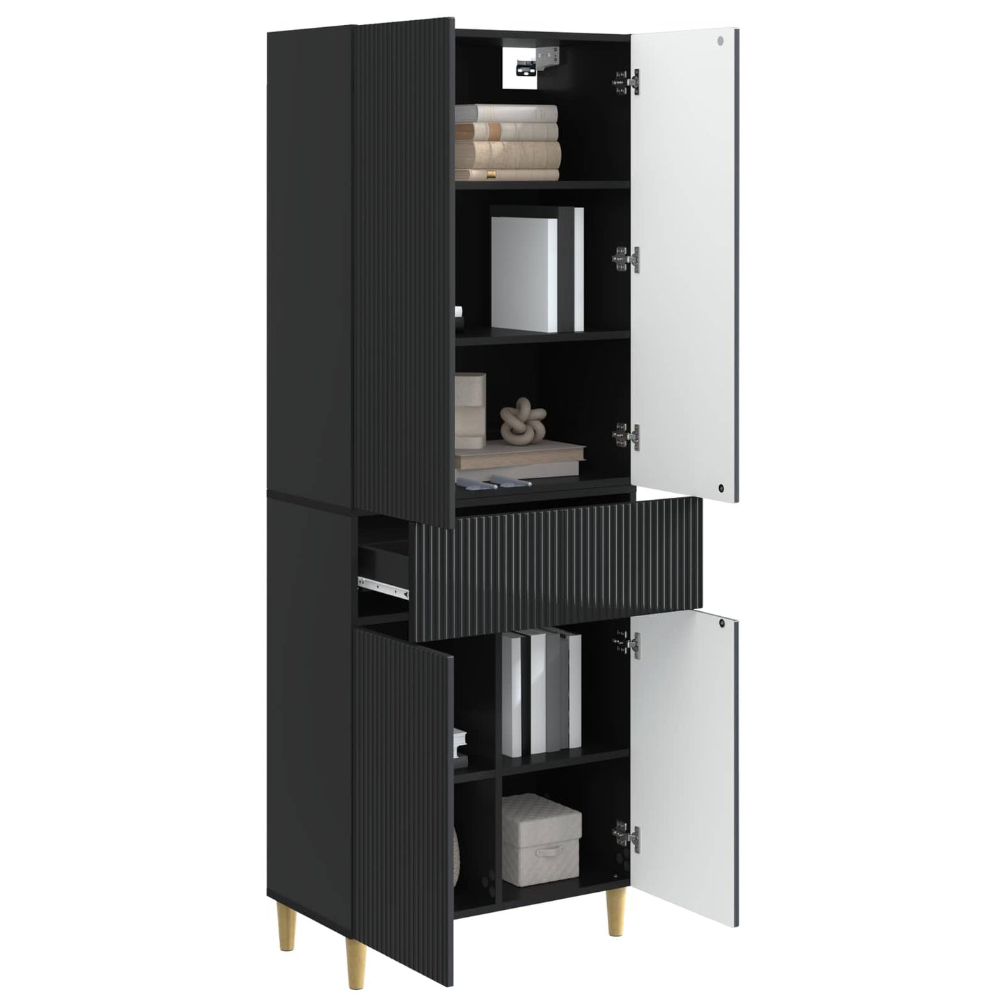 Cabinet Set 2 pcs 66 x 34.5 x 90 cm Engineered Wood