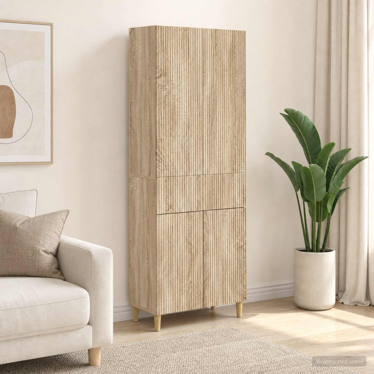 Cabinet Set 2 pcs Sonoma Oak Engineered Wood
