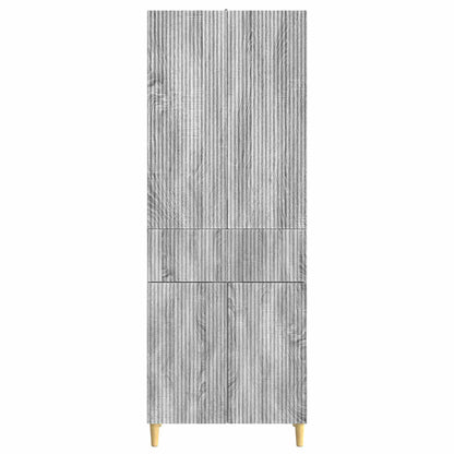 Cabinet Set 2 pcs Grey Sonoma Engineered Wood