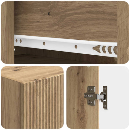 Cabinet Set 2 pcs 66 x 34.5 x 90 cm Engineered Wood