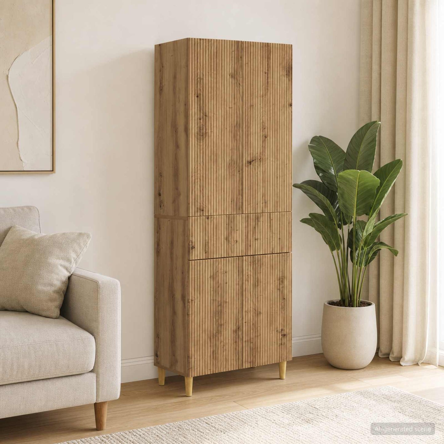 Cabinet Set 2 pcs 66 x 34.5 x 90 cm Engineered Wood