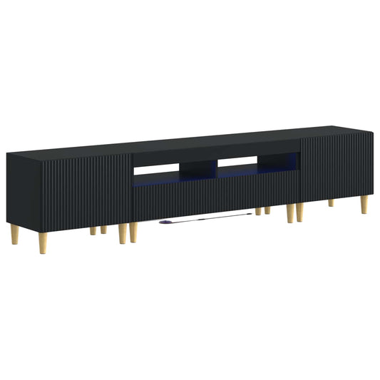 5 Piece LED TV Cabinet ARNHEM Black Engineered Wood