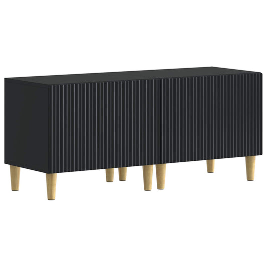 5 Piece LED TV Cabinet ARNHEM Black Engineered Wood