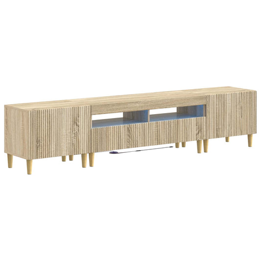 5 Piece LED TV Cabinet Sonoma Oak Engineered Wood