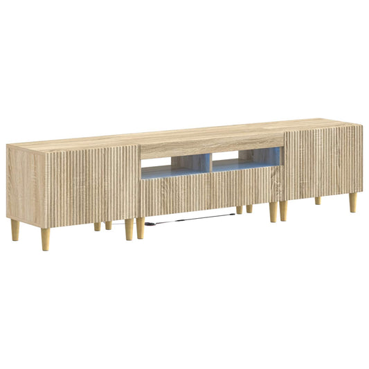 3 Piece LED TV Cabinet ARNHEM 3 pcs Sonoma Oak Engineered Wood