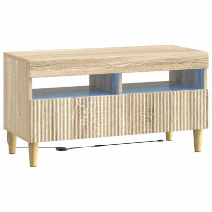 5 Piece LED TV Cabinet Sonoma Oak Engineered Wood