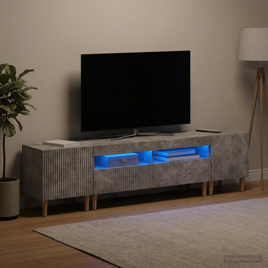 3 Piece LED TV Cabinet ARNHEM 3 pcs Concrete Grey