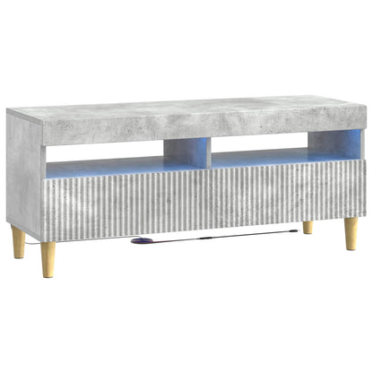 5 Piece LED TV Cabinet Concrete Grey Engineered Wood