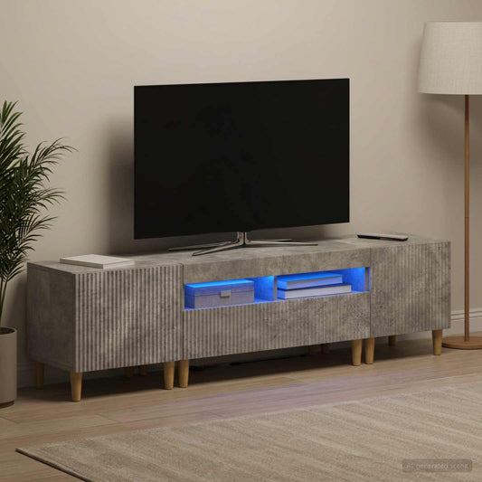 3 Piece LED TV Cabinet ARNHEM 3 pcs Concrete Grey