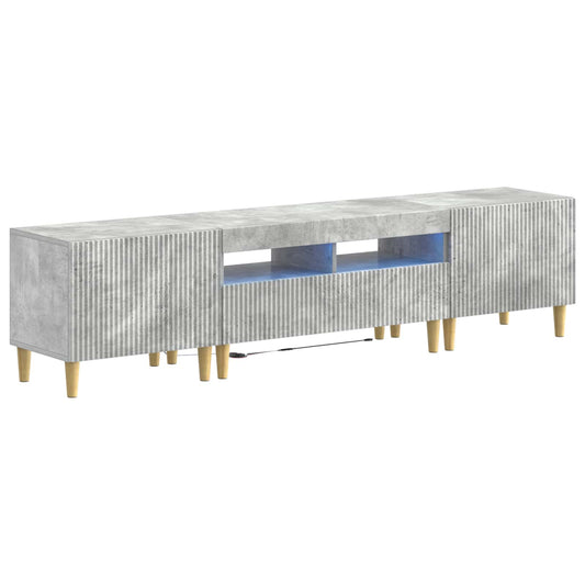 3 Piece LED TV Cabinet ARNHEM 3 pcs Concrete Grey