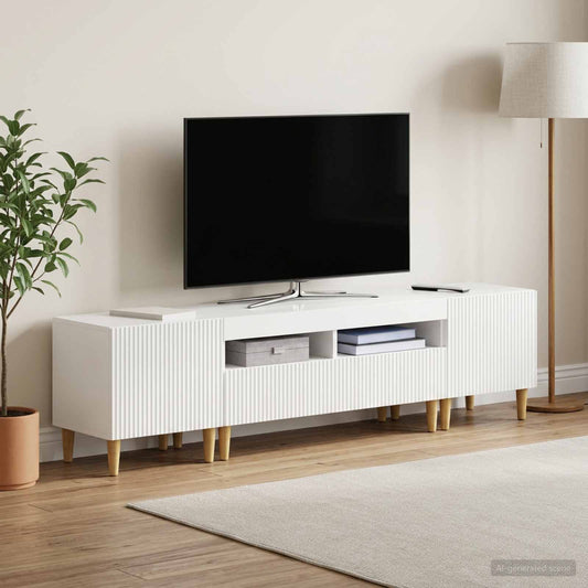 3 Piece LED TV Cabinet ARNHEM 3 pcs High Gloss White