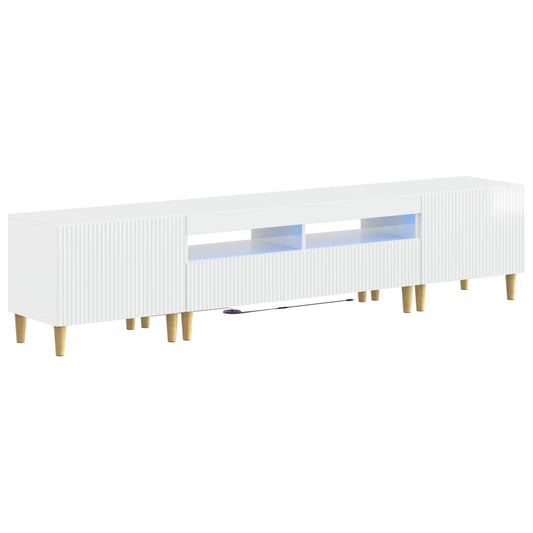 3 Piece LED TV Cabinet ARNHEM 3 pcs High Gloss White