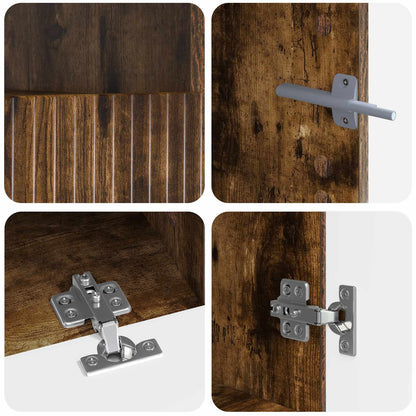 5 Piece LED TV Cabinet ARNHEM Smoked Oak Engineered Wood