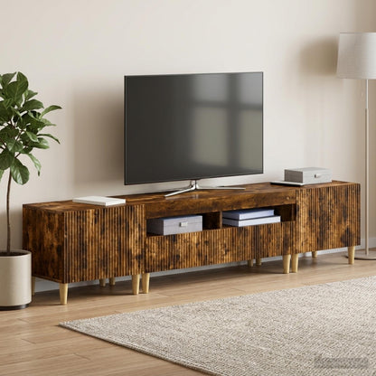 5 Piece LED TV Cabinet ARNHEM Smoked Oak Engineered Wood