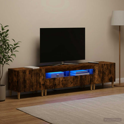 5 Piece LED TV Cabinet ARNHEM Smoked Oak Engineered Wood