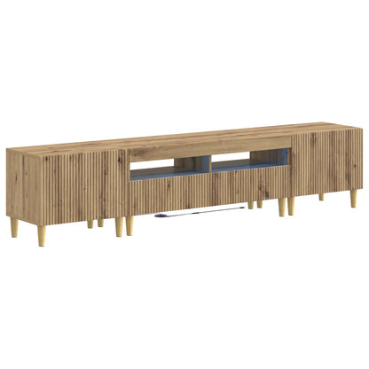 5 Piece LED TV Cabinet Artisan Oak Engineered Wood