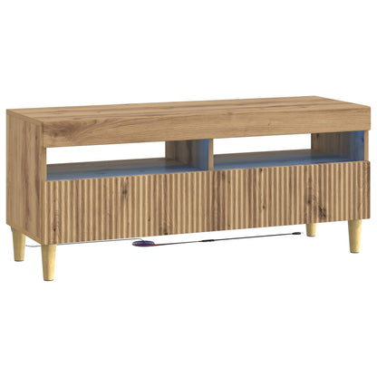 5 Piece LED TV Cabinet Artisan Oak Engineered Wood