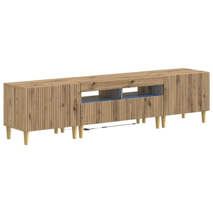 5 Piece LED TV Cabinet Artisan Oak Engineered Wood