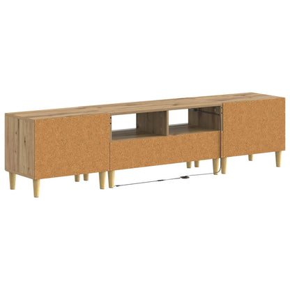 5 Piece LED TV Cabinet Artisan Oak Engineered Wood