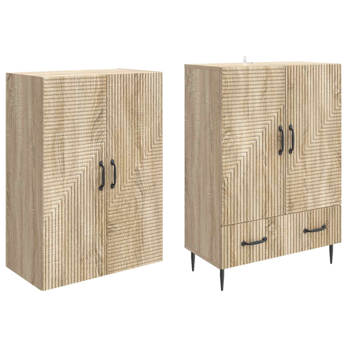 Cabinet Set 2 pcs Engineered Wood