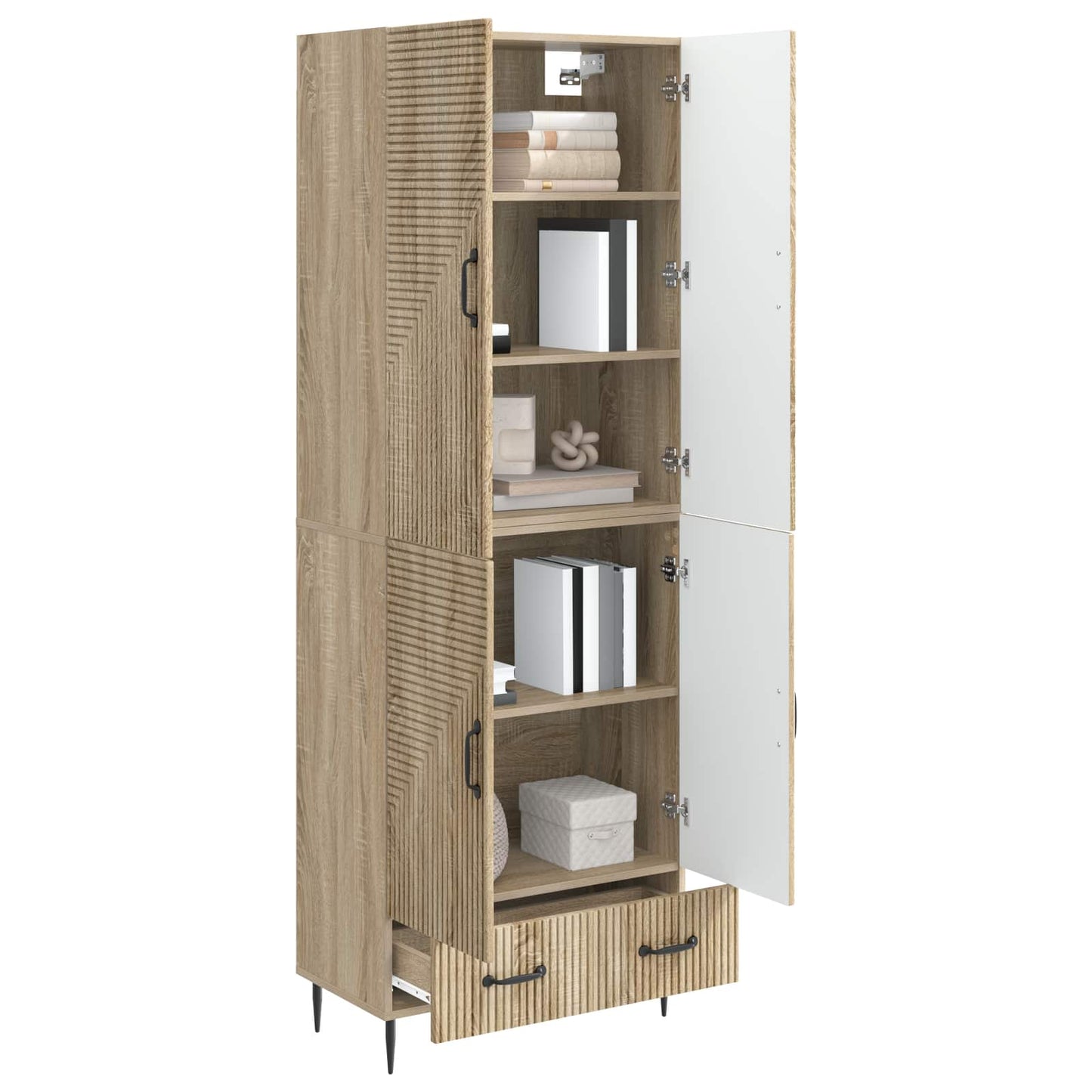 Cabinet Set 2 pcs Engineered Wood