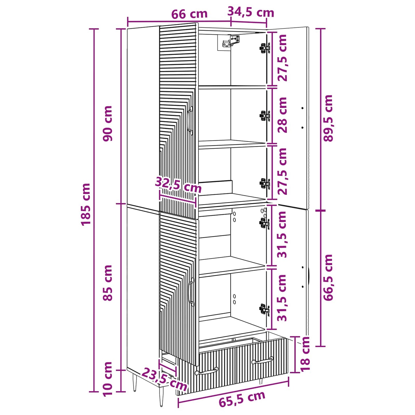 Cabinet Set 2 pcs Engineered Wood