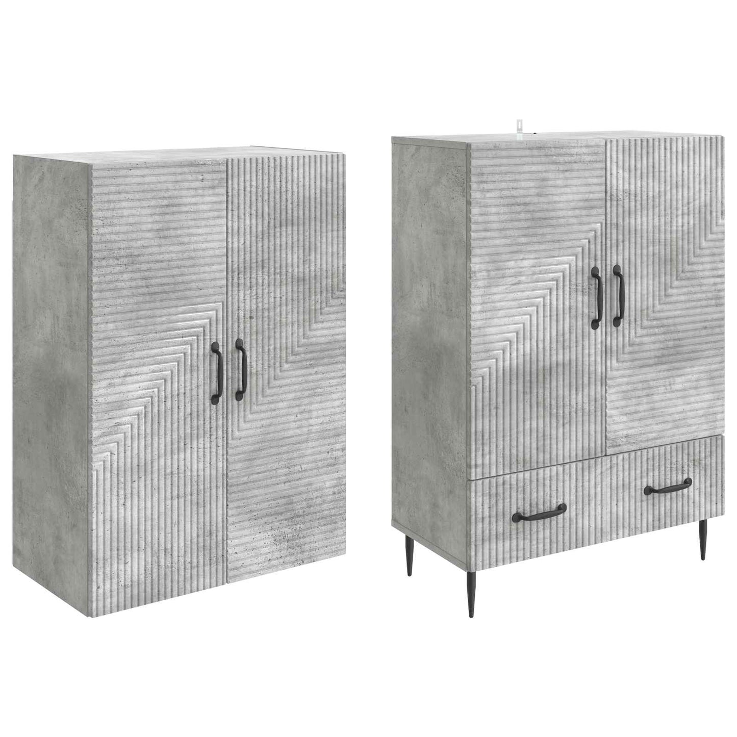 Cabinet Set 2 pcs Engineered Wood