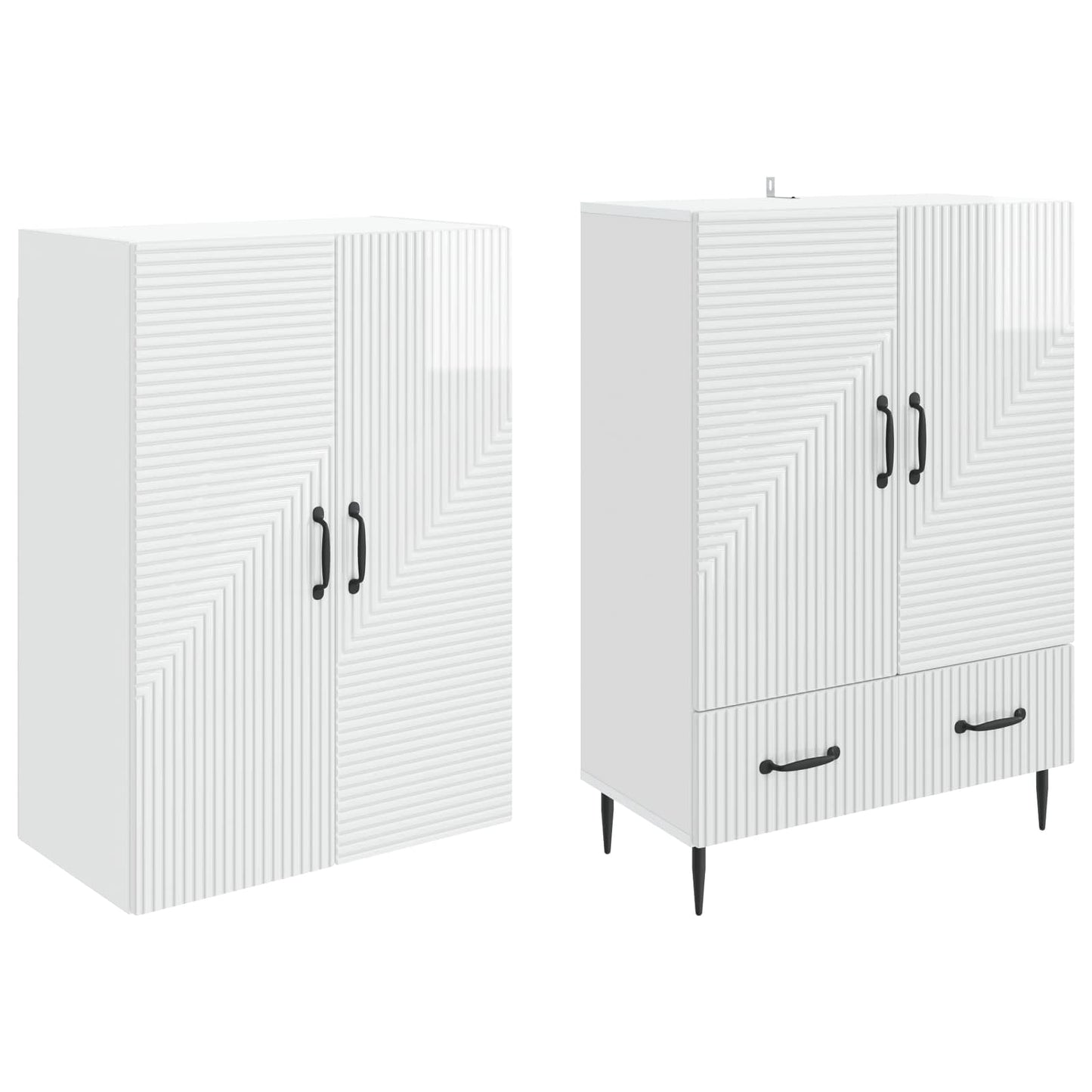 Cabinet Set 2 pcs 66 x 34.5 x 95 cm Engineered Wood