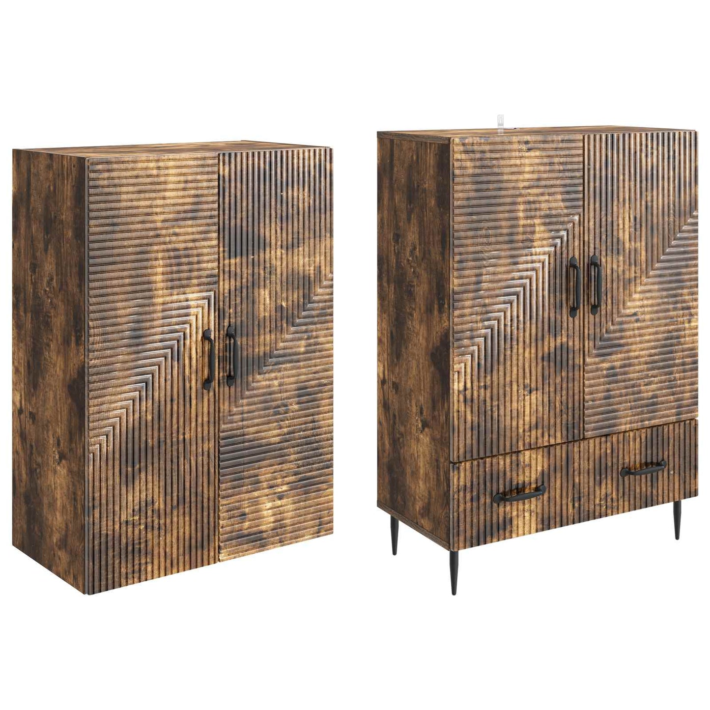 Cabinet Set 2 pcs Engineered Wood