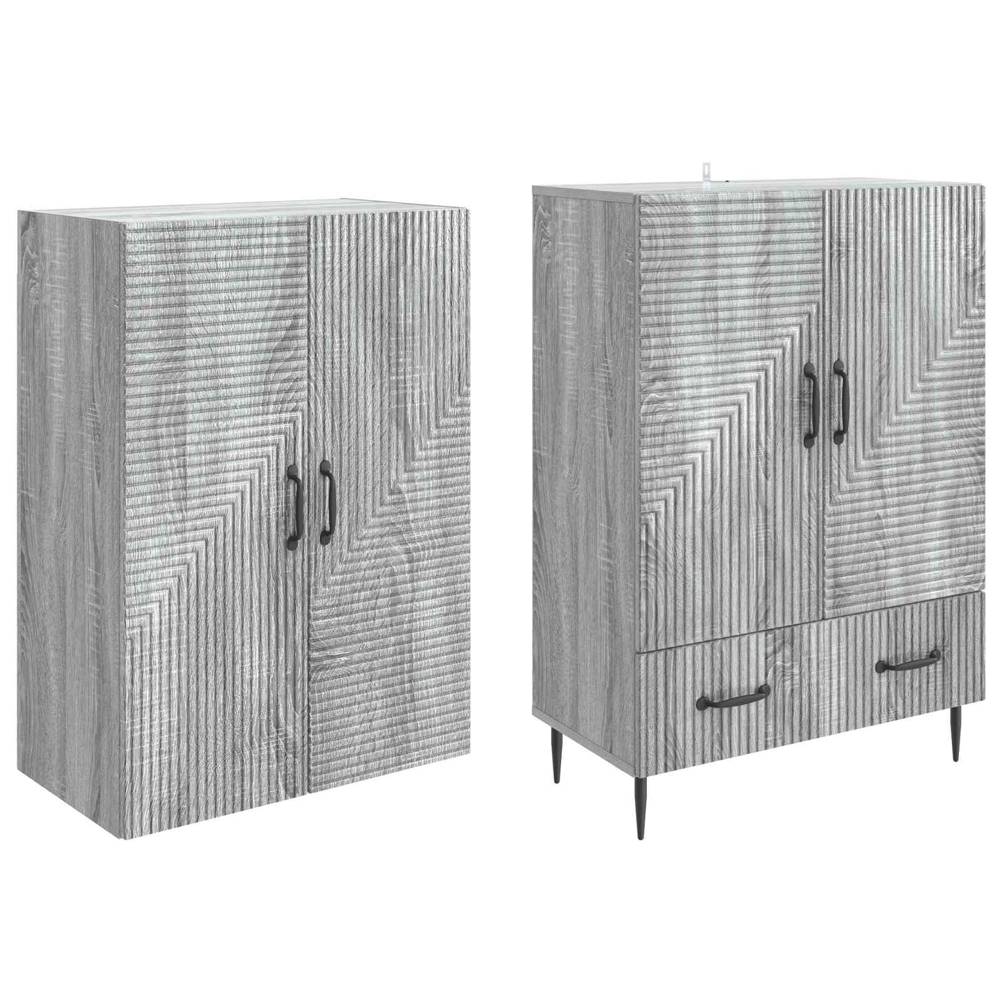 Cabinet Set 2 pcs Engineered Wood