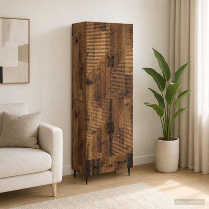 Cabinet Set 2 pcs 66 x 34.5 x 95 cm Engineered Wood
