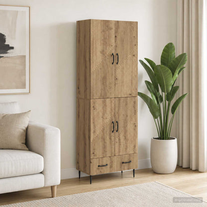 Cabinet Set 2 pcs 66 x 34.5 x 95 cm Engineered Wood