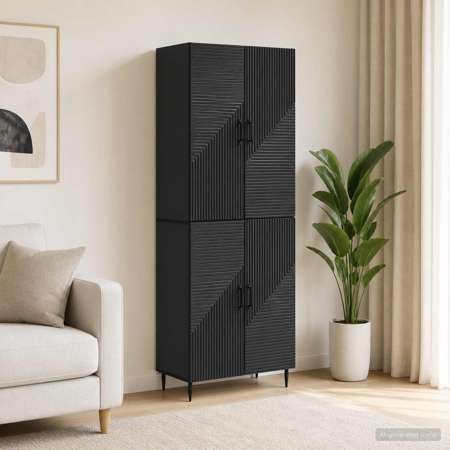 Cabinet Set 2 pcs 66 x 34.5 x 89.5 cm Engineered Wood