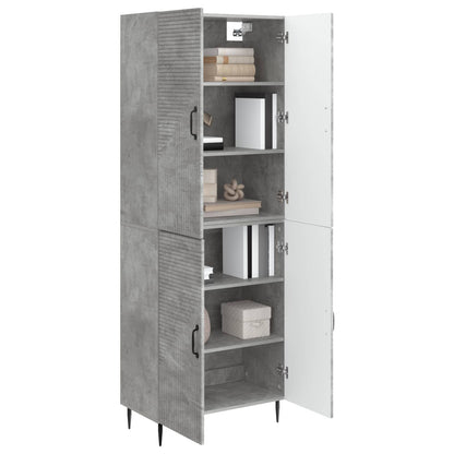 Cabinet Set 2 pcs Concrete Grey Engineered Wood