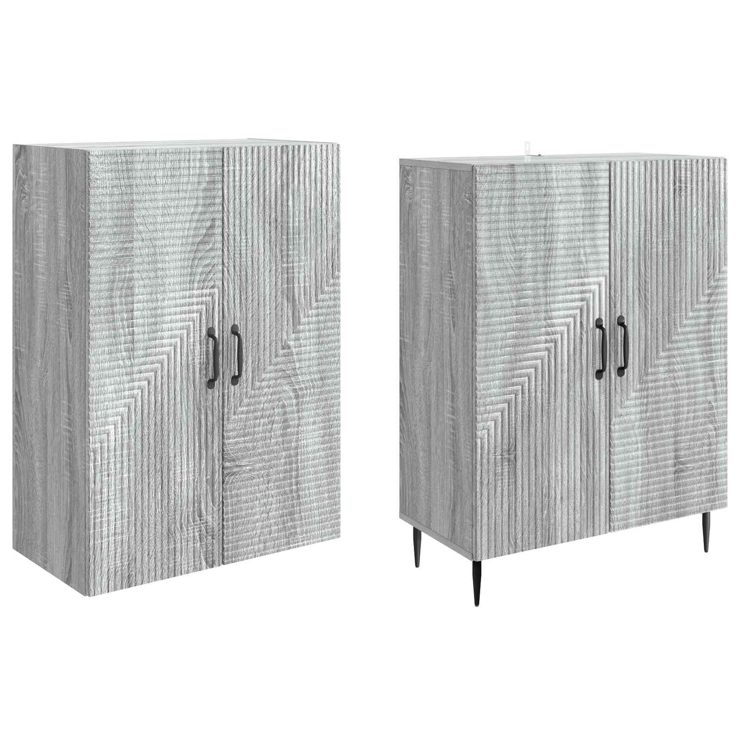 Cabinet Set 2 pcs Grey Sonoma 66 x 34.5 x 89.5 cm