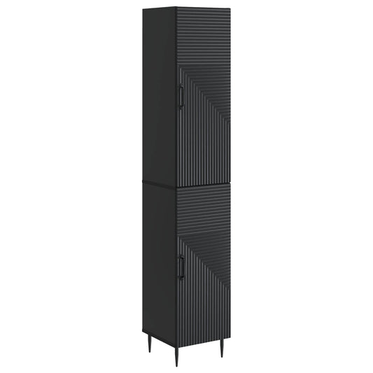 Cabinet Set 2 pcs Black 33 x 34.5 x 89.5 cm Engineered Wood