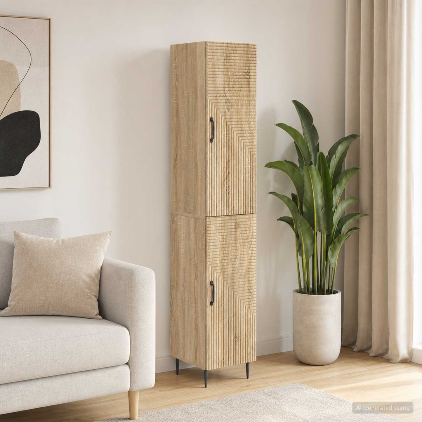 Cabinet Set 2 pcs Sonoma Oak 33 x 34.5 x 89.5 cm