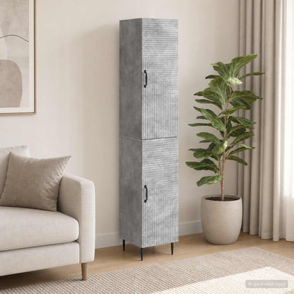 Cabinet Set 2 pcs Concrete Grey 33 x 34.5 x 89.5 cm
