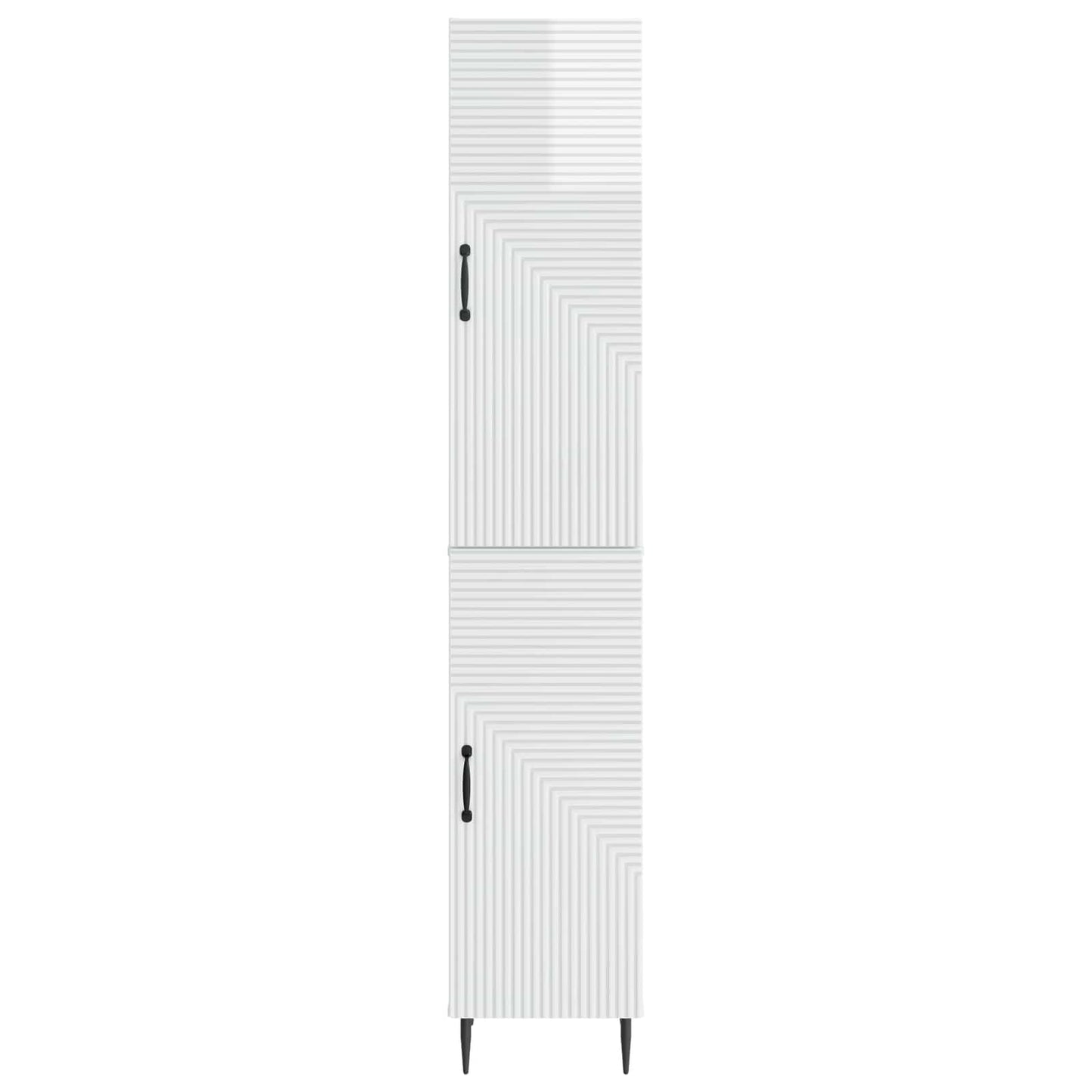 Cabinet Set 2 pcs High Gloss White 33 x 34.5 x 89.5 cm