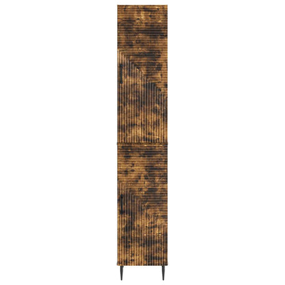 Cabinet Set 2 pcs Smoked Oak Engineered Wood