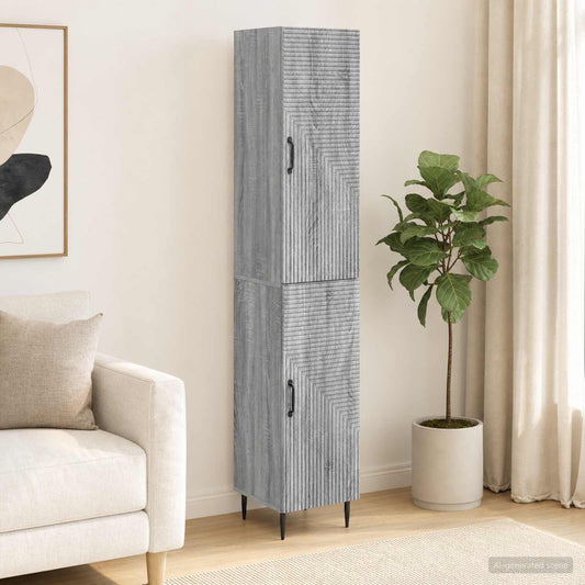 Cabinet Set 2 pcs Grey Sonoma 33 x 34.5 x 89.5 cm