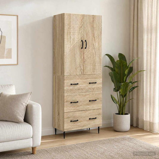 Cabinet Set 2 pcs Sonoma Oak 66 x 34.5 x 90 cm Engineered Wood