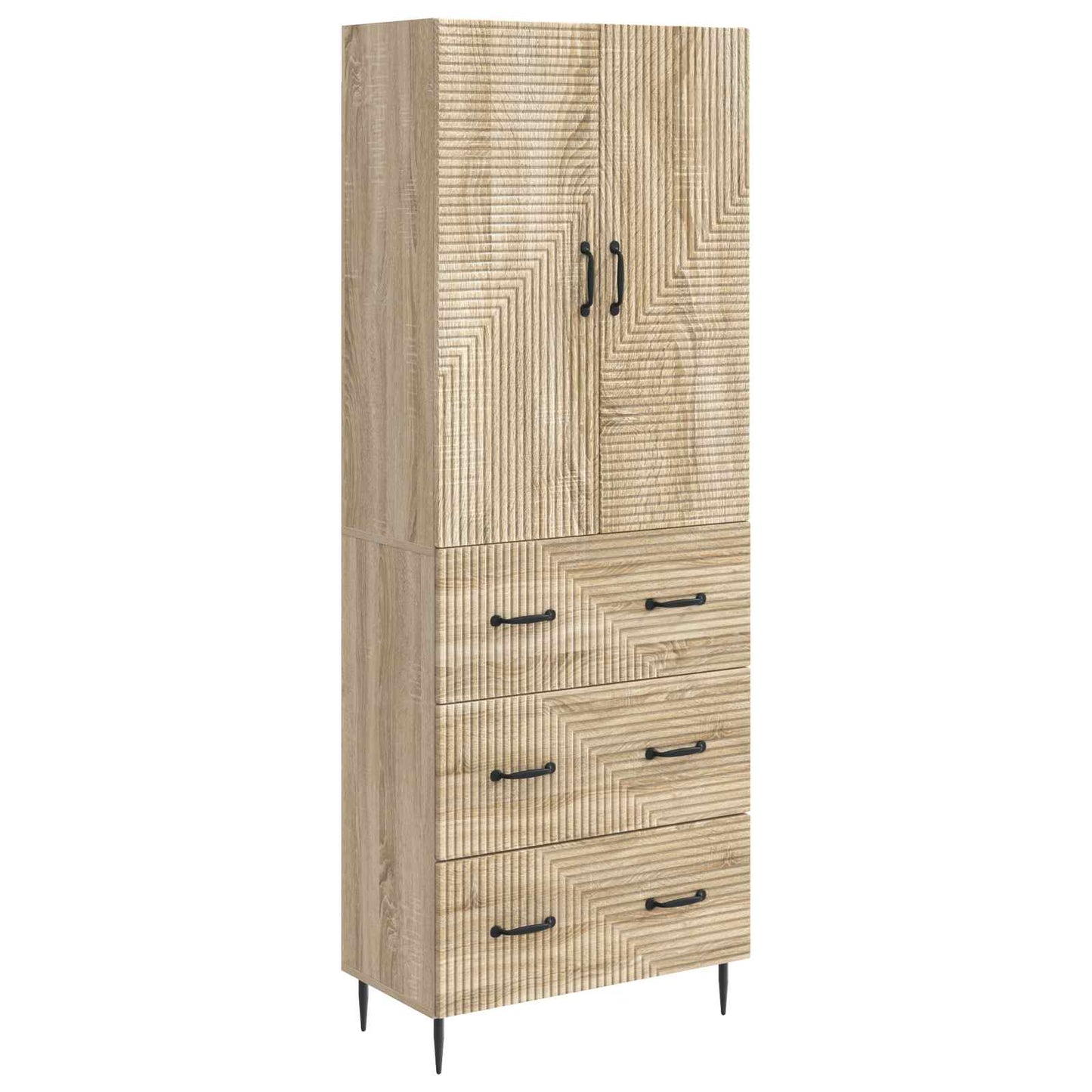 Cabinet Set 2 pcs Sonoma Oak 66 x 34.5 x 90 cm Engineered Wood