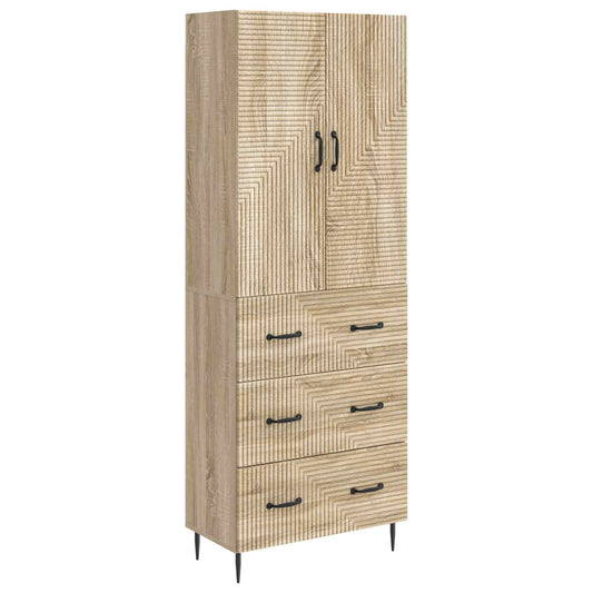 Cabinet Set 2 pcs Sonoma Oak 66 x 34.5 x 90 cm Engineered Wood